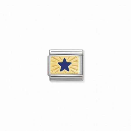 Nomination Gold Blue Star Enamel Composable Charm